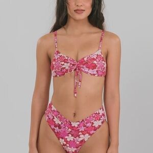 Blackbough Floral Red and Pink Bikini Set